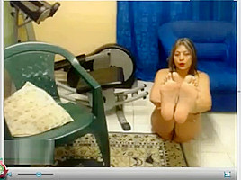 Mlif Show her Soles Foot & Bastinado&Footjob&Tickle her Foot on Webcam