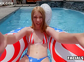 Multiple Facial Fireworks With Two Huge Dicks On Independence Day On Po