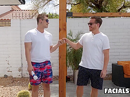 Multiple Facial Fireworks With Two Huge Dicks On Independence Day On Po