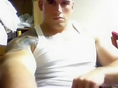 Muscle Guy Cums On Car