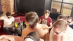 Muscle hunk gangbanged raw in the zipper club
