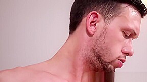 Muscular and tattooed jock barebacks his cock loving friend