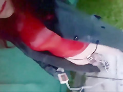 My Kinks outdoor latex leather estim