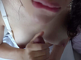 My Stepdaughter Masturbates Me Until I Cum On Her Big Tits