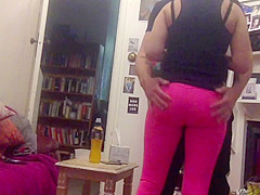 My PE teacher wife in various pink leggings/yoga pants