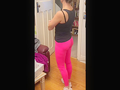 My PE teacher wife in various pink leggings/yoga pants