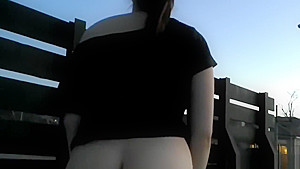 Nadia Flashes In The Streets Of So Cal