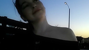 Nadia Flashes In The Streets Of So Cal