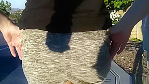 Nadia Flashes In The Streets Of So Cal