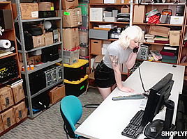 Naomi Nash is sucking cock and getting fucked after she got caught shoplifting in the neighborhood