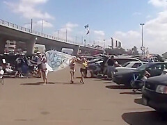Nasty Cherry-merry Girls Celebrate With Strangers Their Victory In Cheerleaders Tournament