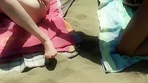 Naughty & Busty Mature Wife with Lucky Tourist In Camping
