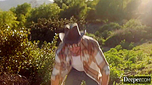 Naughty Cowgirl Devours Two Hard Cocks - Anna Claire