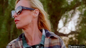 Naughty Cowgirl Devours Two Hard Cocks - Anna Claire
