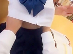 Naughty japanese angel in act