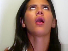 Naughty teen 18+ Victoria Valencia Straddles Security Guard