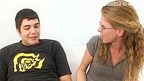 Nerdy Blonde With A Sweet Ass Wraps Her Sexy Lips Around A Black Dick