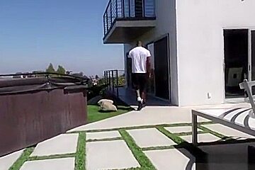 Nice Ryan Riesling in interracial porn out-of-doors