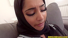 Niks Indian In Hijabi Muslim teen 18+ Gets Her Ass And Pussy Fucked By Big Dick Step Brother