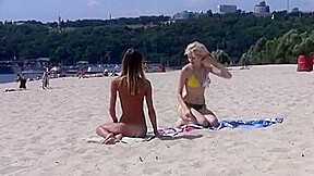 Nudist girl not shy about posing nude at the beach