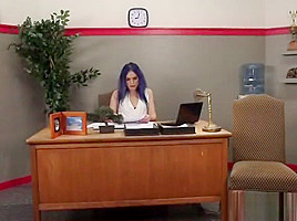 Office TS doggystyles redhead after muffdive