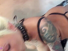 Old Fat Guy Fuck Young German teen 18+ Hooker Anni In Latex Body - Anni Angel