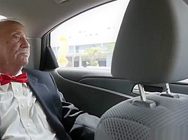 Old man creampie gangbang Frankie heads down the Hersey highway
