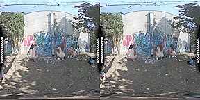 On Vacation With Matty Cheri Rebeka Ruby Nude In Public Painting Graffiti And Dancing