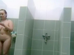 Ordinary Step moms sharing public shower