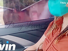 Paid For A Taxi With A Blowjob And Fucked, His Cumming In My Pussy In The Car Outdoors Road