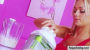 Paige Ashley bald pussy throbs for young stud dick pounds Step mom