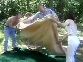Party Of Four Goes For Some Enchanting Fucking In The Forest