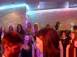Party girl sucks cock