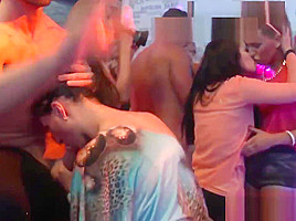 Party girl sucks cock