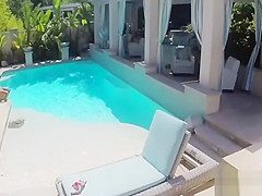 Pervert Fucks Adrian Maya - Plowed Poolside