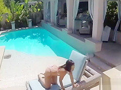 Pervert Fucks Adrian Maya - Plowed Poolside