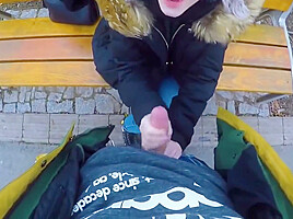 Pickup Blonde Ends With A Blowjob In Public From The First Person