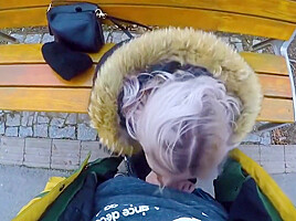 Pickup Blonde Ends With A Blowjob In Public From The First Person