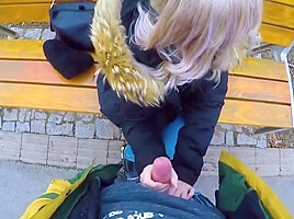 Pickup Blonde Ends With A Blowjob In Public From The First Person
