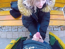 Pickup Blonde Ends With A Blowjob In Public From The First Person