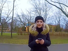 Pickup Blonde Ends With A Blowjob In Public From The First Person