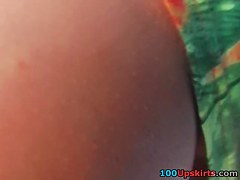 Pimple a-hole upskirt of a beauty