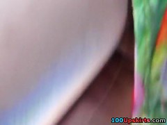 Pimple a-hole upskirt of a beauty