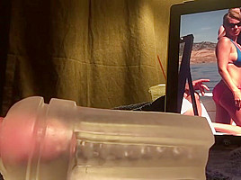 Pretending to have sex with my cousin, cum inside fleshlight