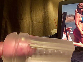 Pretending to have sex with my cousin, cum inside fleshlight