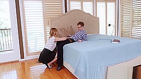 Promiscuous stepsister disciplined by big stepbro cock