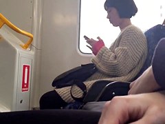 Public masturbation in leggings
