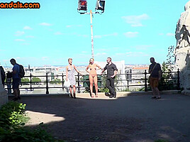 Public outdoor exposing n anal 4 slutty submissive babe