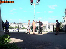 Public outdoor exposing n anal 4 slutty submissive babe