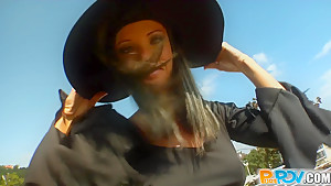 Pure Pov Dressed up witch gets fucked